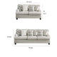 Muy 2pc Sofa and Loveseat Set w 9 Pillows Wingback Light Gray Fabric BM328928