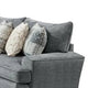 Ricy Sectional Corner L Sofa with 9 Pillows Blue Chenille 122 Inch BM328935