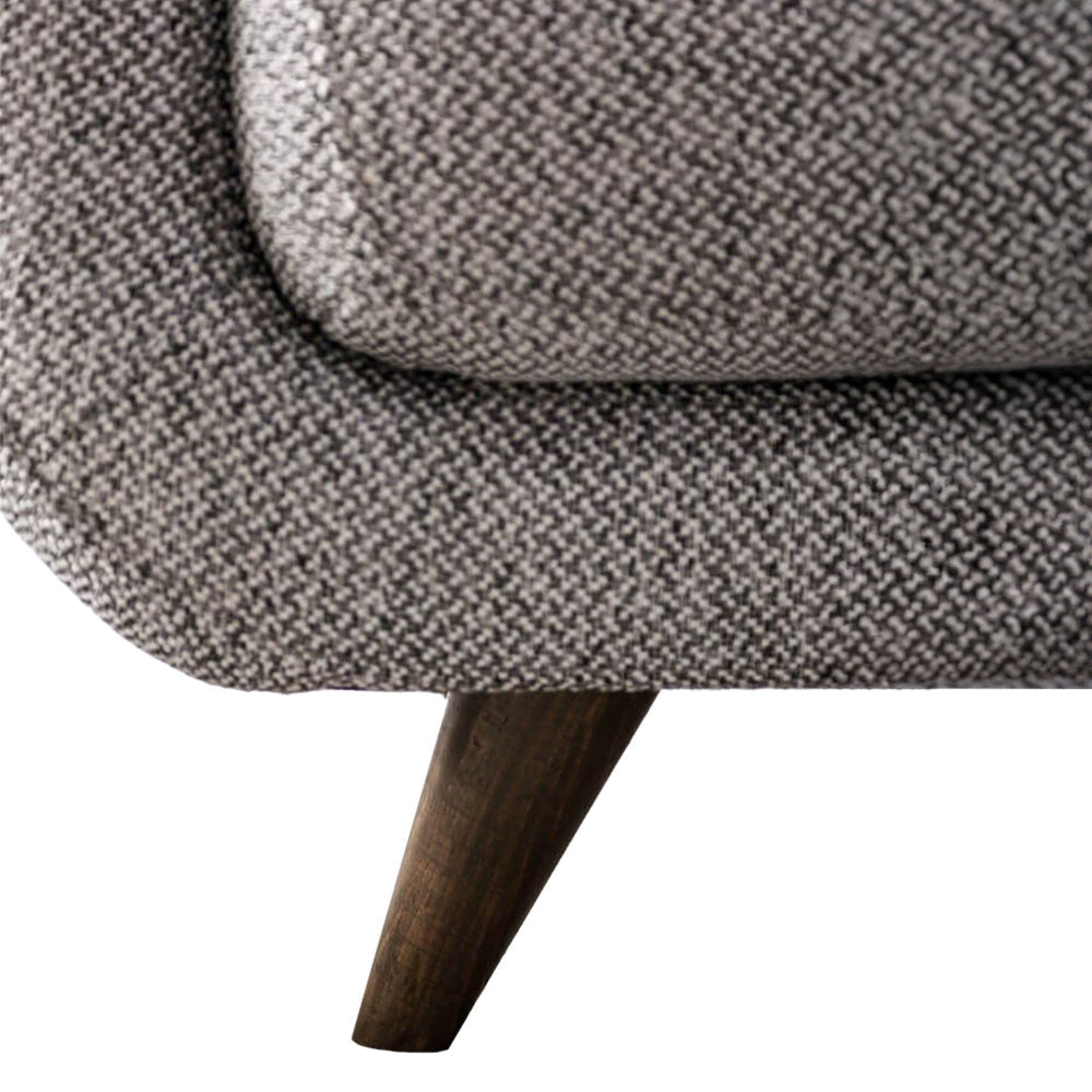 Daizy Sectional Sofa Light Gray Fabric Tufted Cushions 91 Inch BM328942