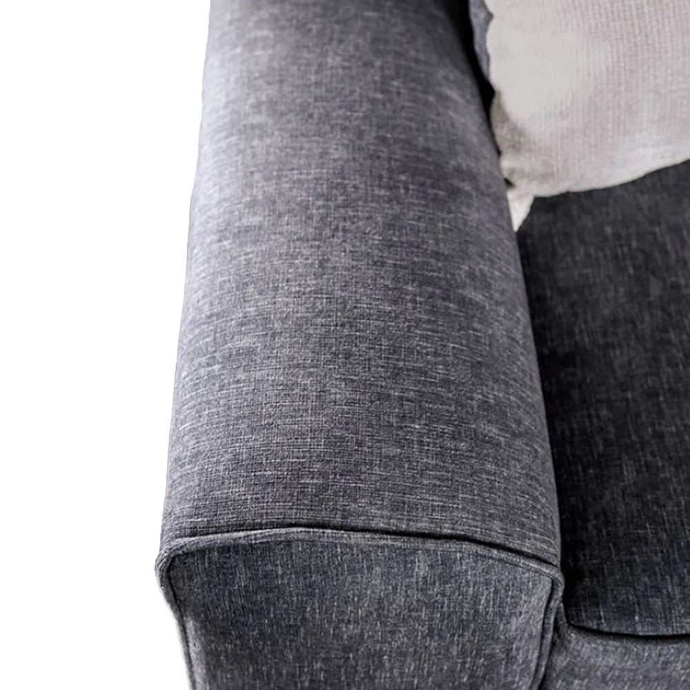 Sozy Sectional Sofa Navy Fabric 9 Accent Throw Pillows 166 Inch BM328945