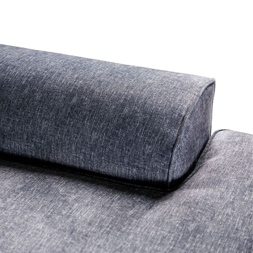 Sozy Sectional Sofa Navy Fabric 9 Accent Throw Pillows 166 Inch BM328945