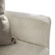 Hyna Sectional Sofa Ivory Chenille 9 Accent Throw Pillows 137 Inch BM328946