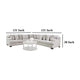 Ven Sectional Sofa Beige Chenille 10 Throw Pillows 131 Inch BM328948