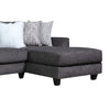 Jimi Sectional Sofa Charcoal Gray 6 Pillows Solid Wood 140 Inch BM328949