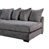 Leane Sectional Sofa Dark Gray Chenille 12 PIllows 145 Inch BM328950