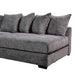 Leane Sectional Sofa Dark Gray Chenille 12 PIllows 145 Inch BM328950