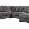 Leane Sectional Sofa Dark Gray Chenille 12 PIllows 145 Inch BM328950