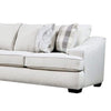 Cliff Sectional Sofa Ivory Fabric 7 Pillows Solid Wood 126 Inch BM328951