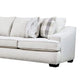 Cliff Sectional Sofa Ivory Fabric 7 Pillows Solid Wood 126 Inch BM328951