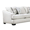 Cliff Sectional Sofa Ivory Fabric 7 Pillows Solid Wood 126 Inch BM328951