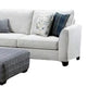 Dih Sectional Sofa Ivory Fabric 5 Pillows Solid Wood 111 Inch BM328952