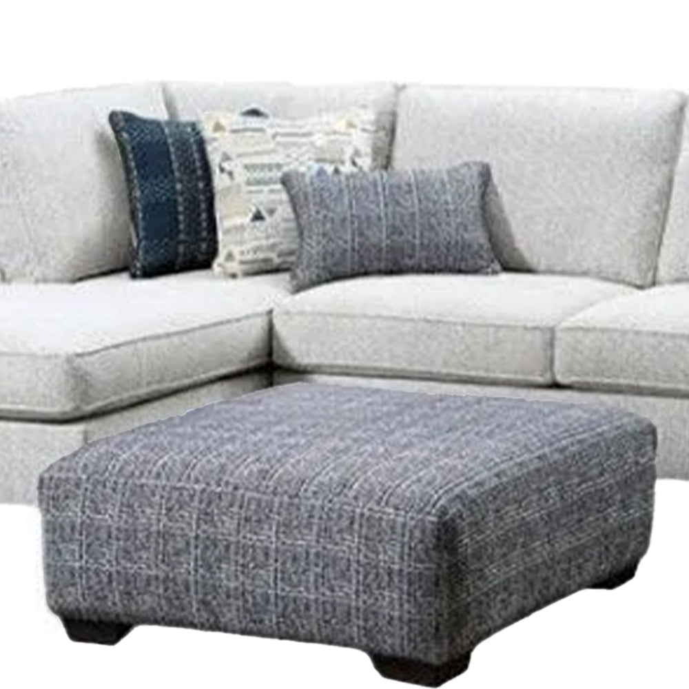 Dih Sectional Sofa Ivory Fabric 5 Pillows Solid Wood 111 Inch BM328952