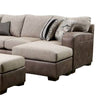 Lila Sectional Sofa Brown Microfiber Fabric 7 Pillows 123 Inch BM328954