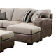 Lila Sectional Sofa Brown Microfiber Fabric 7 Pillows 123 Inch BM328954