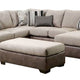Lila Sectional Sofa Brown Microfiber Fabric 7 Pillows 123 Inch BM328954