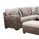 Lila Sectional Sofa Brown Microfiber Fabric 7 Pillows 123 Inch BM328954