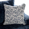 Gini Sectional Sofa Navy Blue Chenille 5 Accent Pillows 98 Inch BM328956
