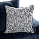 Gini Sectional Sofa Navy Blue Chenille 5 Accent Pillows 98 Inch BM328956