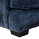Gini Sectional Sofa Navy Blue Chenille 5 Accent Pillows 98 Inch BM328956