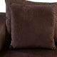 Tom Sectional Sofa Chocolate Brown Chenille 9 Pillows 125 Inch BM328960