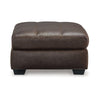 Ashley Barl Oversized Ottoman Plush Dark Brown Faux Leather Cushion 36 Inch