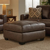 Ashley Barl Oversized Ottoman, Plush Dark Brown Faux Leather Cushion, 36 Inch