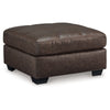 Ashley Barl Oversized Ottoman, Plush Dark Brown Faux Leather Cushion, 36 Inch