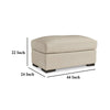 Ashley Rove Ottoman 44 Inch Plush Cream Real and Faux Leather Cushion Top BM328964