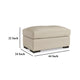 Ashley Rove Ottoman 44 Inch Plush Cream Real and Faux Leather Cushion Top BM328964