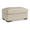 Ashley Rove Ottoman, 44 Inch Plush Cream Real and Faux Leather Cushion Top