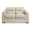Ashley Rove Loveseat Plush Cushioned Cream Real and Faux Leather 67 Inch BM328966