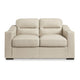 Ashley Rove Loveseat Plush Cushioned Cream Real and Faux Leather 67 Inch BM328966