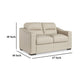 Ashley Rove Loveseat Plush Cushioned Cream Real and Faux Leather 67 Inch BM328966