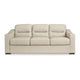 Ashley Rove Sofa 93 Inch Plush Cushioned Cream Real and Faux Leather Seats BM328967