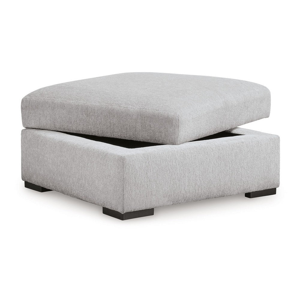 Ashley Gaby Low Profile Ottoman with Storage Locking Wheels Gray 37 Inch BM328969