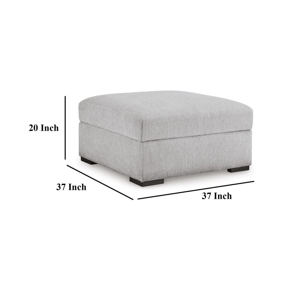 Ashley Gaby Low Profile Ottoman with Storage Locking Wheels Gray 37 Inch BM328969