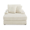 Ashley Lindy Chaise Lounge Chair, Reversible Cushions Ivory Polyester 64 Inch