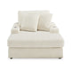 Ashley Lindy Chaise Lounge Chair, Reversible Cushions Ivory Polyester 64 Inch