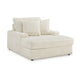 Ashley Lindy Chaise Lounge Chair, Reversible Cushions Ivory Polyester 64 Inch