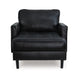 Ashley Bryc Chaise Lounge Chair Classic Black Real and Faux Leather 64 Inch BM328971