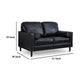 Ashley Bryc Loveseat 2 Bolster Pillows 61 Inch Black Real and Faux Leather BM328972
