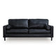 Ashley Bryc Sofa 2 Bolster Pillows 87 Inch Black Real and Faux Leather BM328973