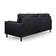 Ashley Bryc Sofa 2 Bolster Pillows 87 Inch Black Real and Faux Leather BM328973