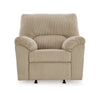 Ashley Simy Rocker Recliner Chair Pillow Top Arms Cream White Corduroy BM328974