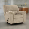 Ashley Simy Rocker Recliner Chair, Pillow Top Arms, Cream White Corduroy