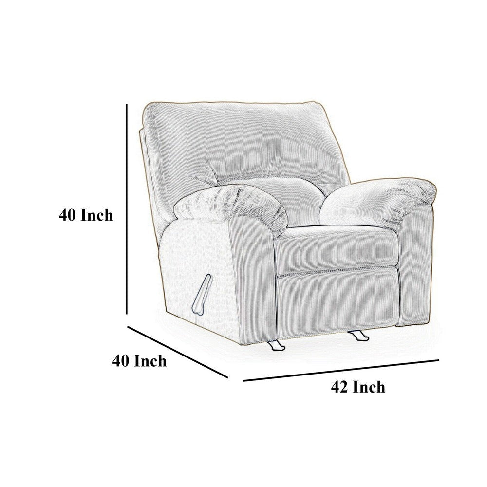 Ashley Simy Rocker Recliner Chair Pillow Top Arms Dark Navy Blue Corduroy BM328975
