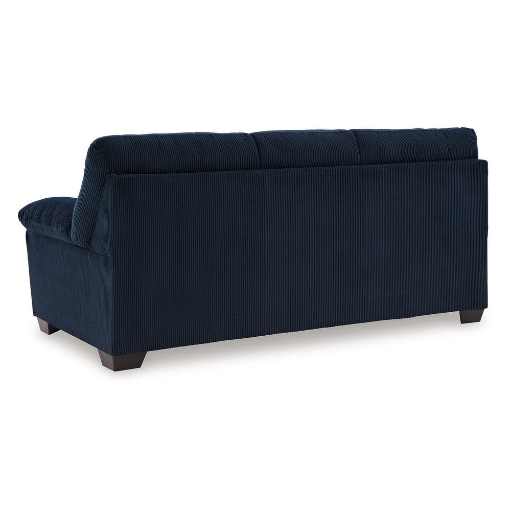 Ashley Simy Sofa Pillow Top Arms 83 Inch Dark Navy Blue Corduroy Polyester BM328976