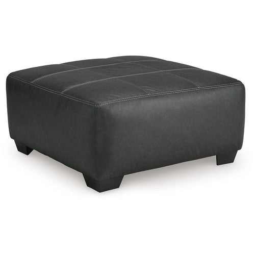 Ashley Burt Oversized Accent Ottoman, Dark Graphite Gray Polyester, 40 Inch