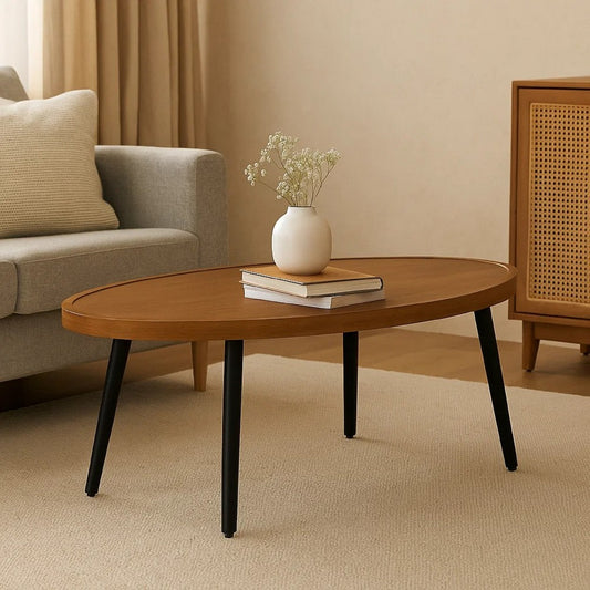 Ashley Izon Outdoor Cocktail Coffee Table, Modern 48 Inch Black Brown Metal