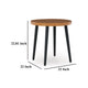 Ashley Izon Outdoor Round End Table, Modern Design, 22 Inch Black Brown Metal